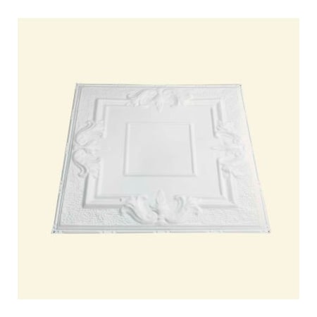 Great Lakes Tin Niagara 2' X 2' Nail-up Tin Ceiling Tile In Gloss White -